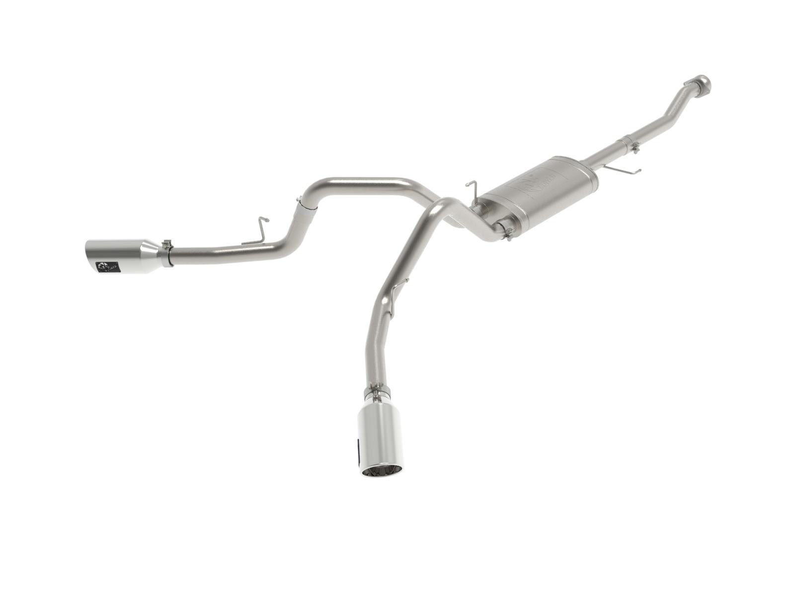 AFE 49-33126-P Vulcan Series 3 IN 304SS Cat-Back Exhaust Dual Rear Side Exit w/Polished Tip
