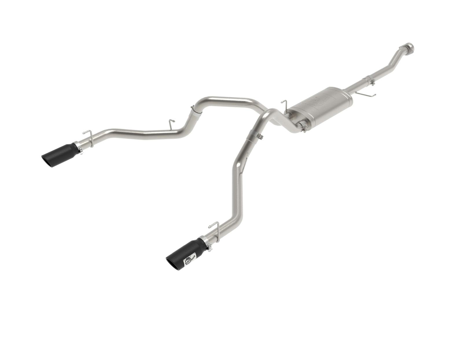 AFE 49-33127-B Vulcan Series 3 IN 304SS Cat-Back Exhaust System Dual Rear Exit w/ Black Tips