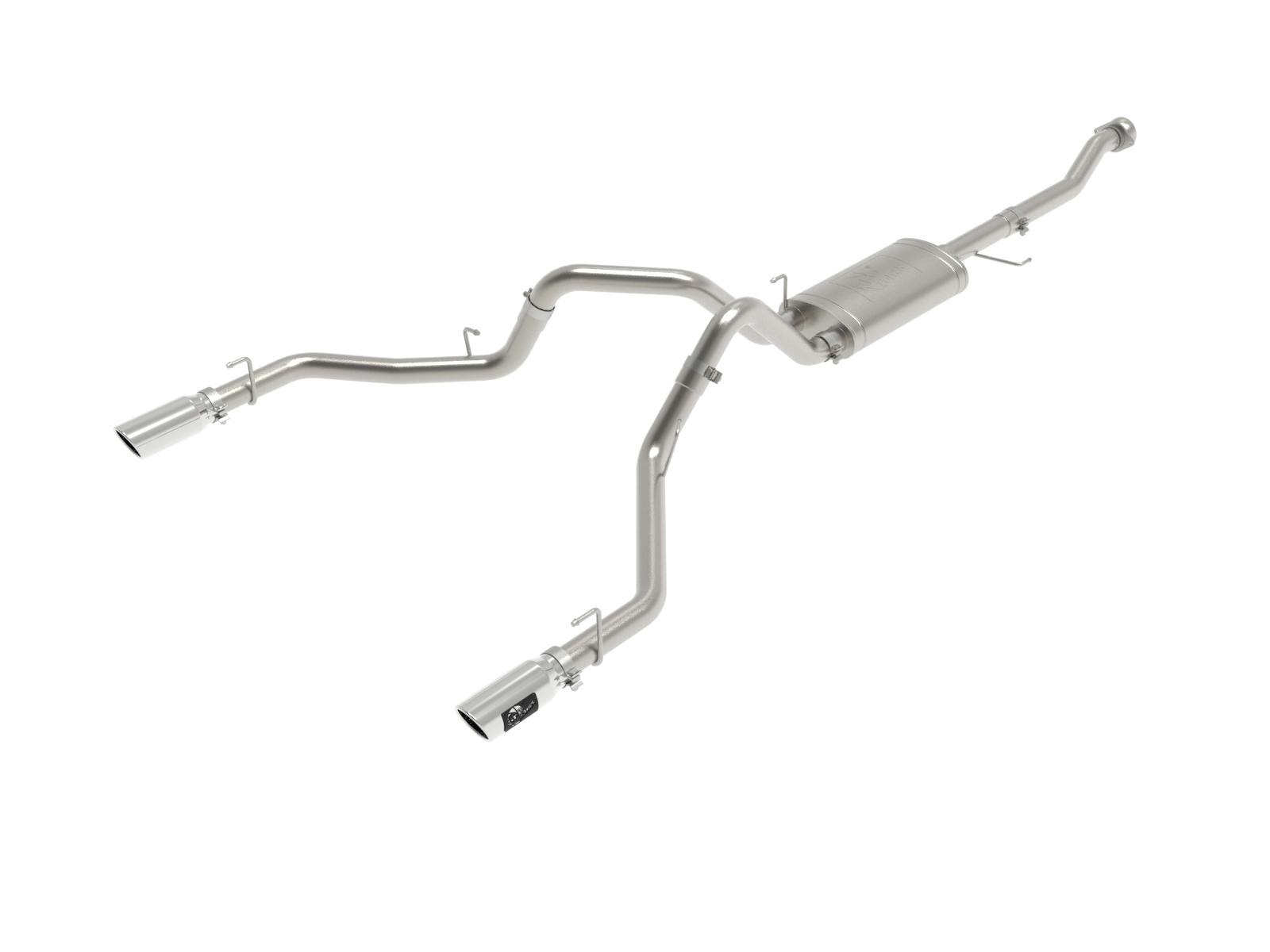 AFE 49-33127-P Vulcan Series 3 IN 304SS Cat-Back Exhaust System Dual Rear Exit w/ Polished Ti