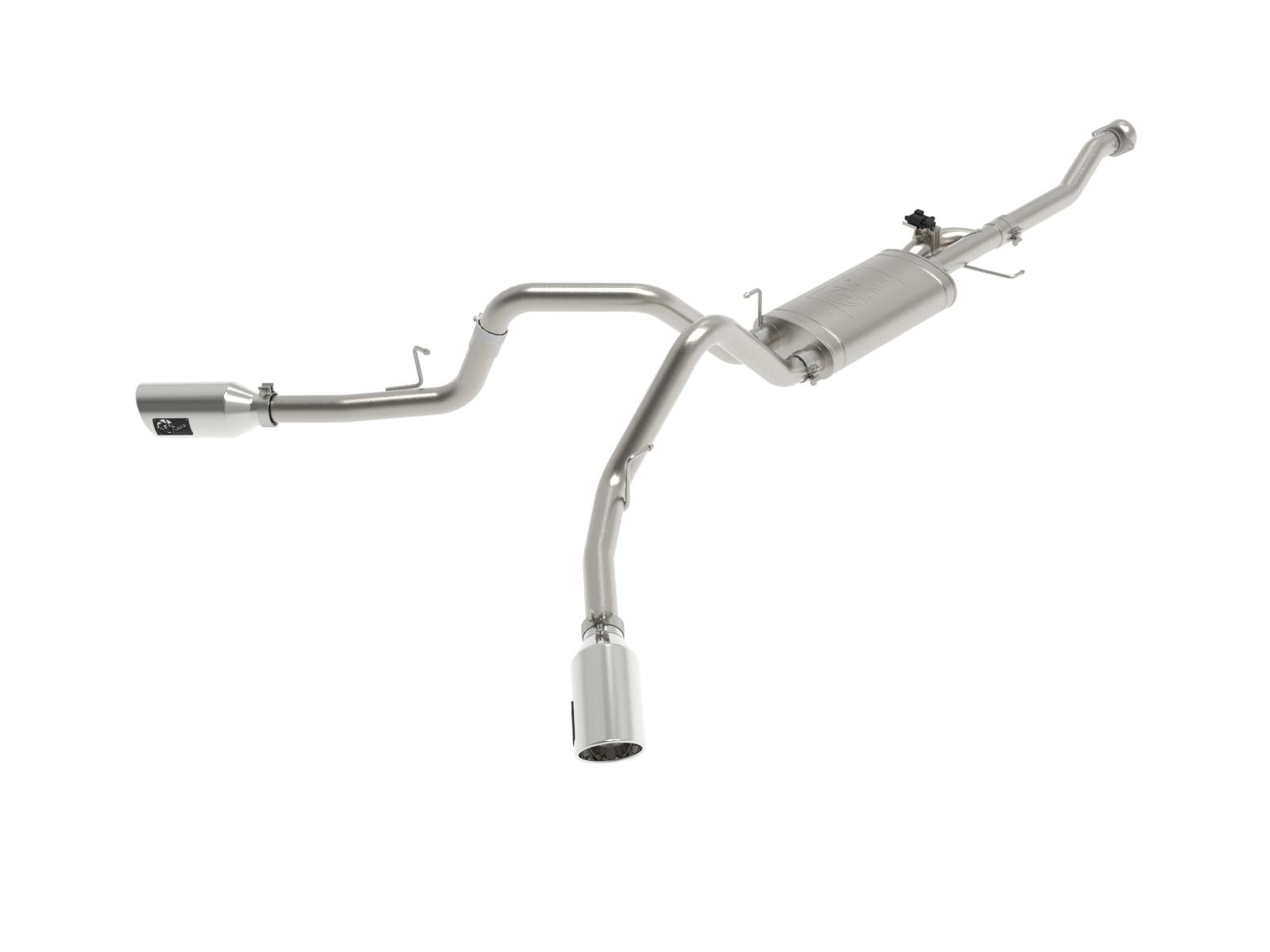 AFE 49-33129-P Gemini XV 3 IN 304 Stainless Steel Cat-Back Exhaust System w/ Cut-Out Polished