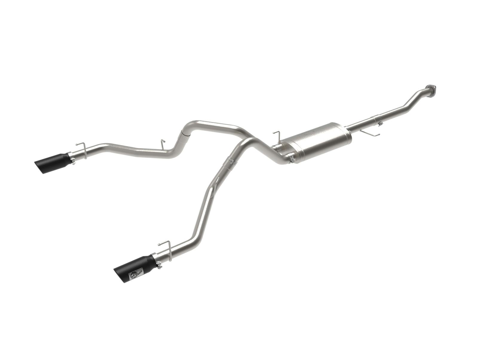 AFE 49-33130-B Vulcan Series 3 IN 304 Stainless Steel Cat-Back Exhaust System w/Black Tip