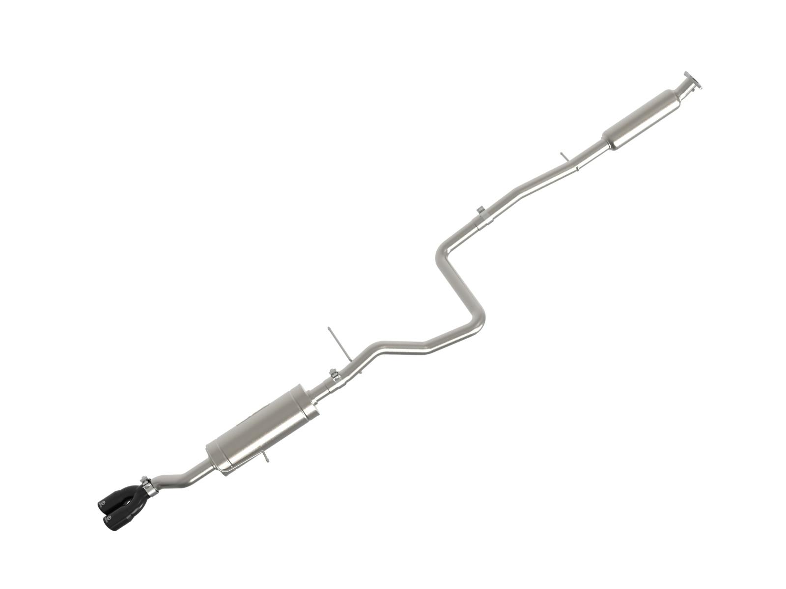AFE 49-33134-B Takeda 2-1/4 IN 304 Stainless Steel Cat-Back Exhaust System w/ Black Tip
