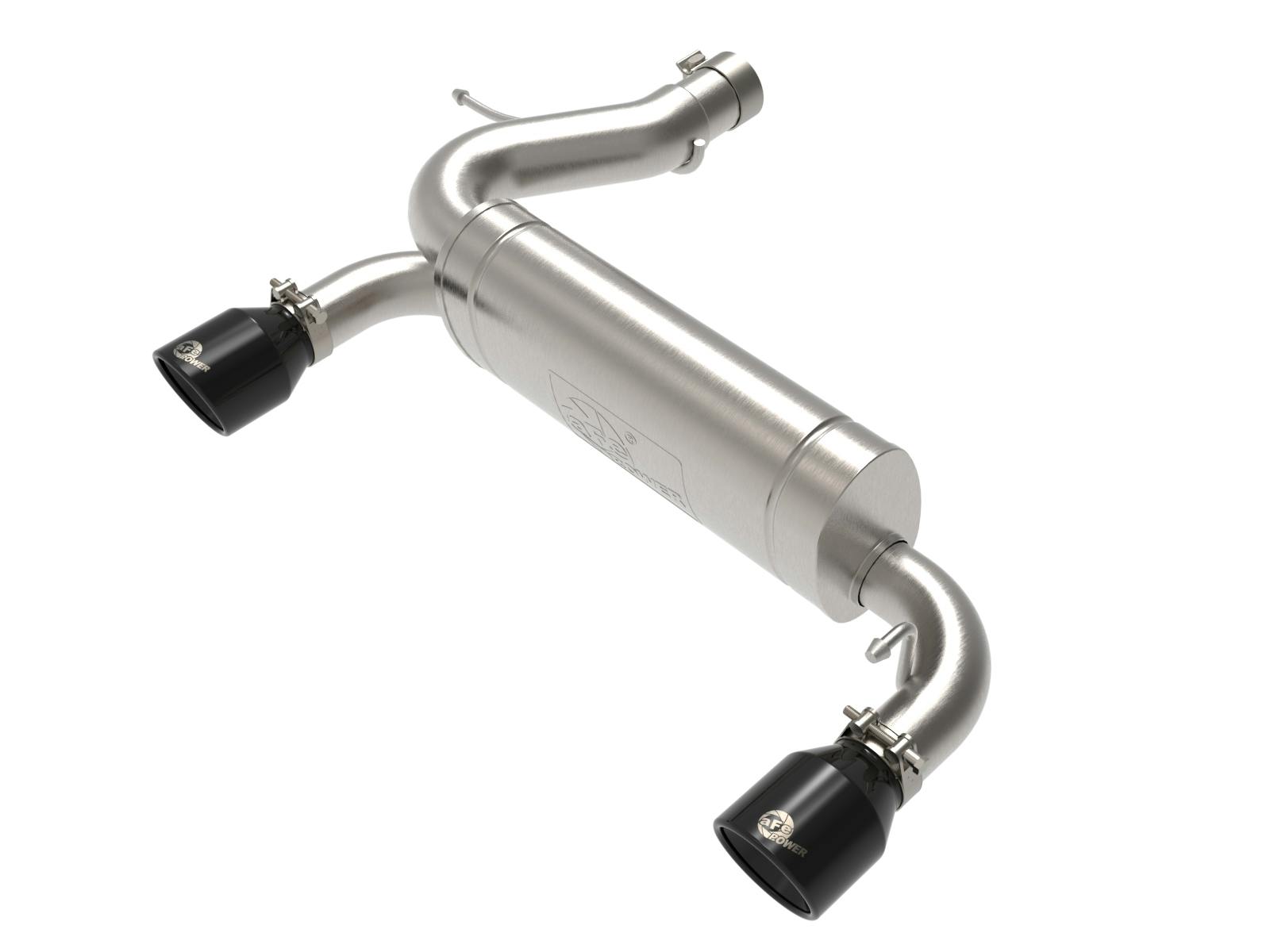 AFE 49-33137-B Vulcan Series 3 IN to 2-1/2 IN Stainless Steel Axle-Back Exhaust System Black