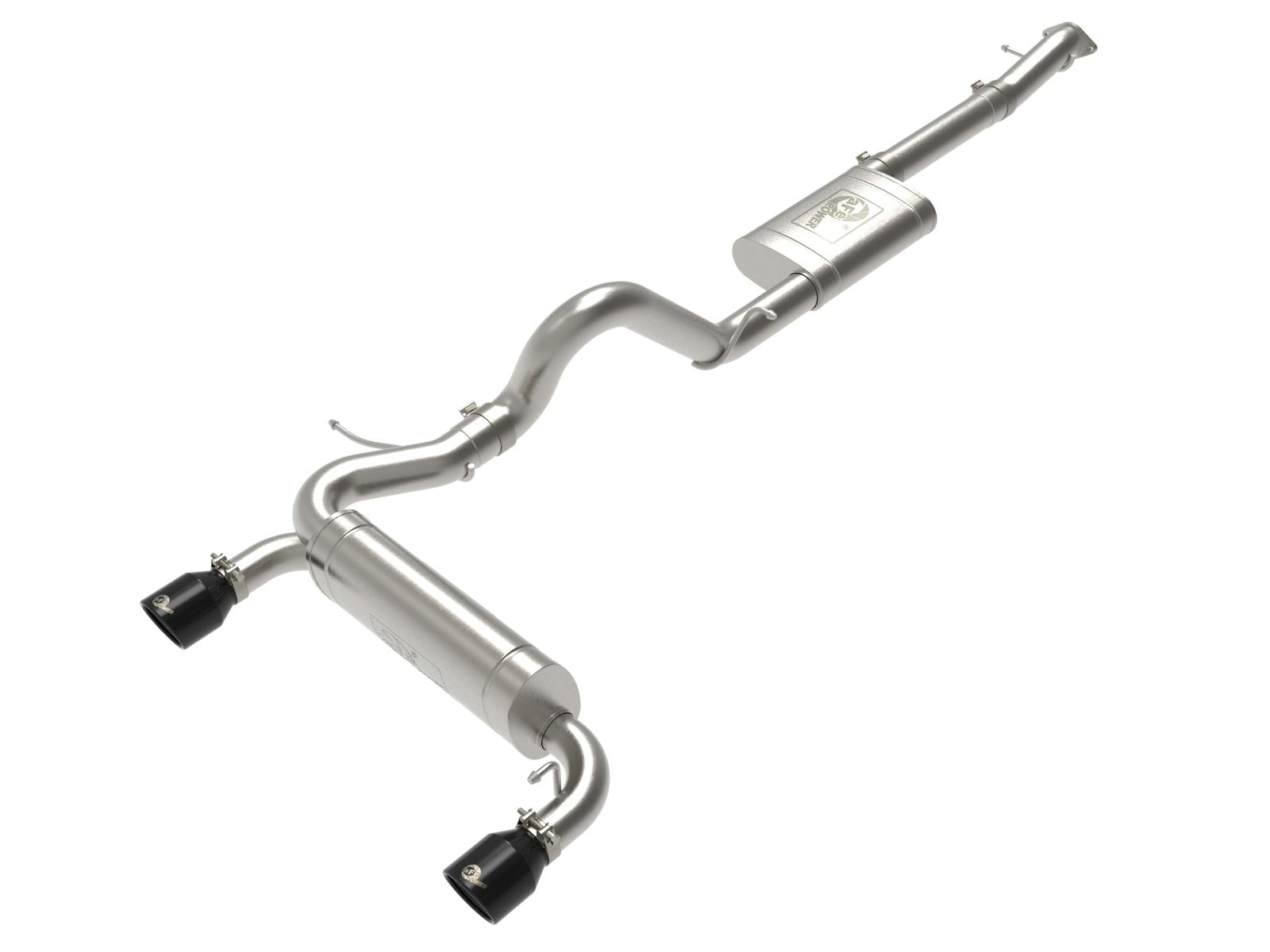 AFE 49-33138-B Vulcan Series 3 IN to 2-1/2 IN Stainless Steel Cat-Back Exhaust System Black