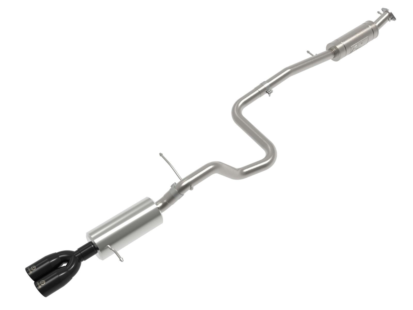 AFE 49-33140-B Takeda 2-1/2 IN 304 Stainless Steel Cat-Back Exhaust System w/ Black Tip