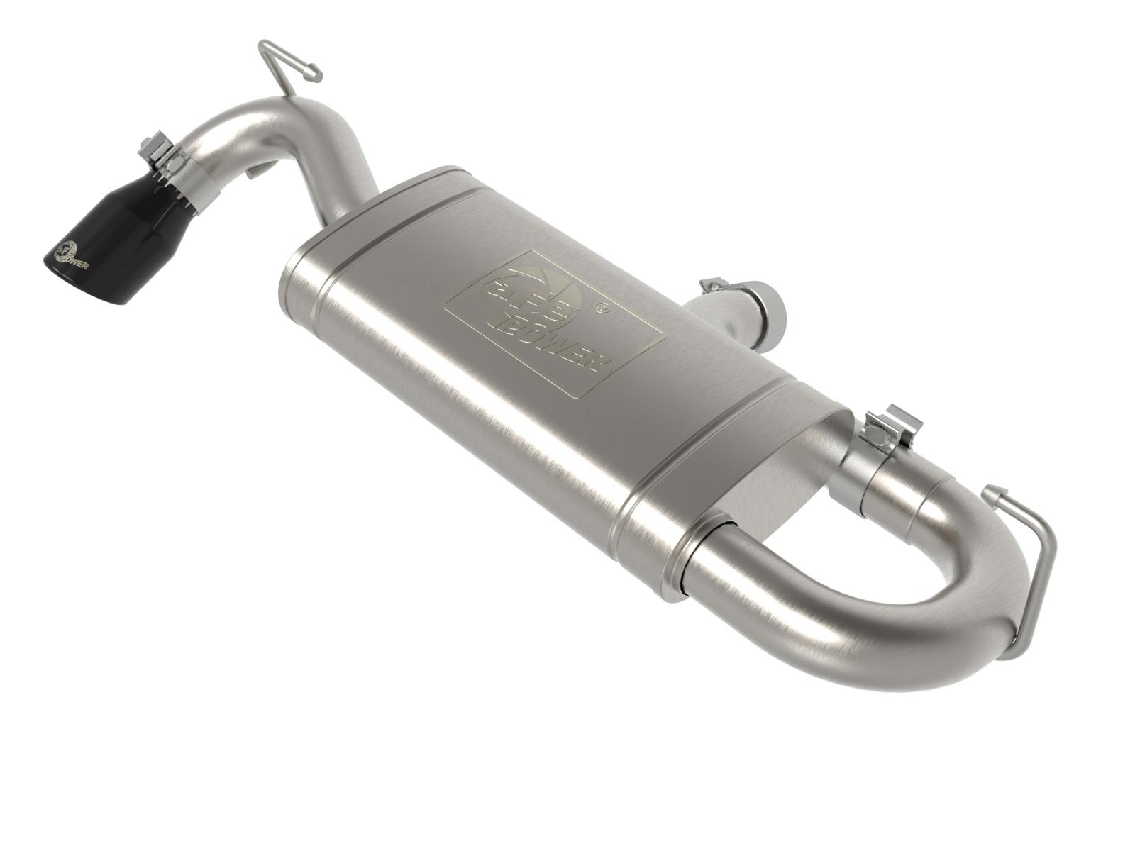 AFE 49-33141-B Vulcan Series 2-1/2 IN 304 Stainless Steel Axle-Back Exhaust System Black