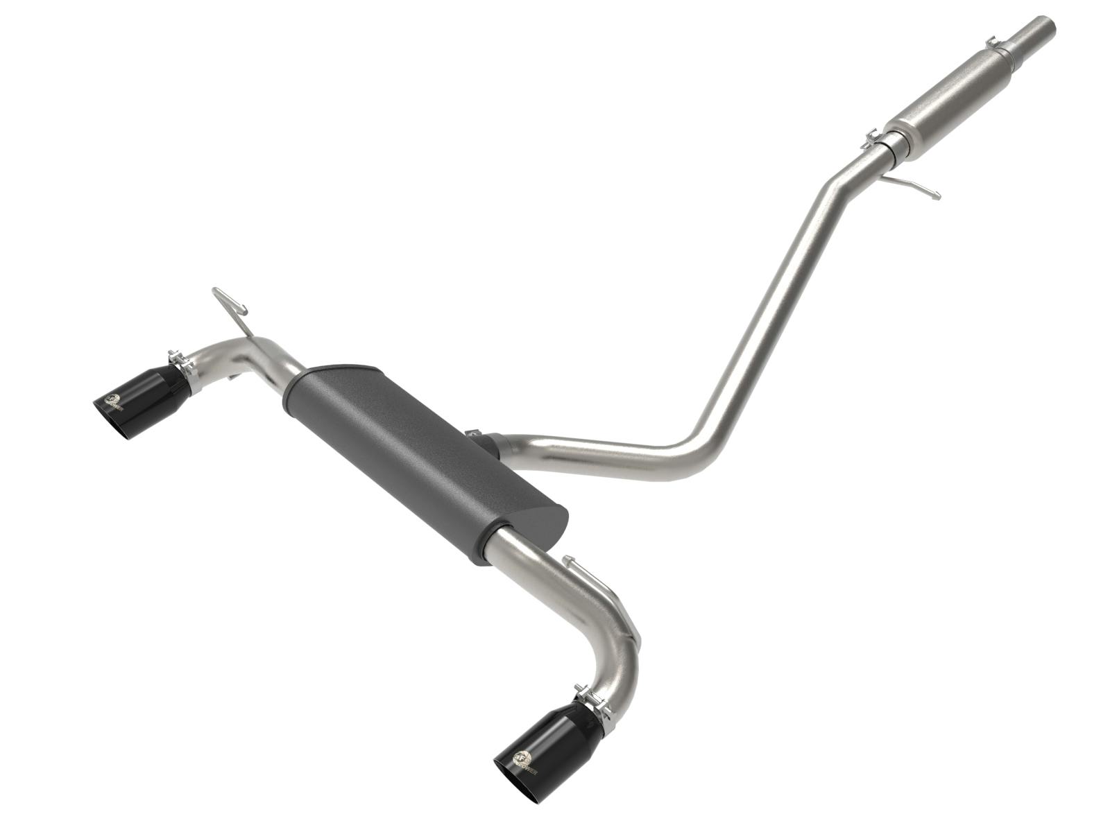 AFE 49-33142-B Vulcan Series 2-1/2 IN 304 Stainless Steel Cat-Back Exhaust System Black