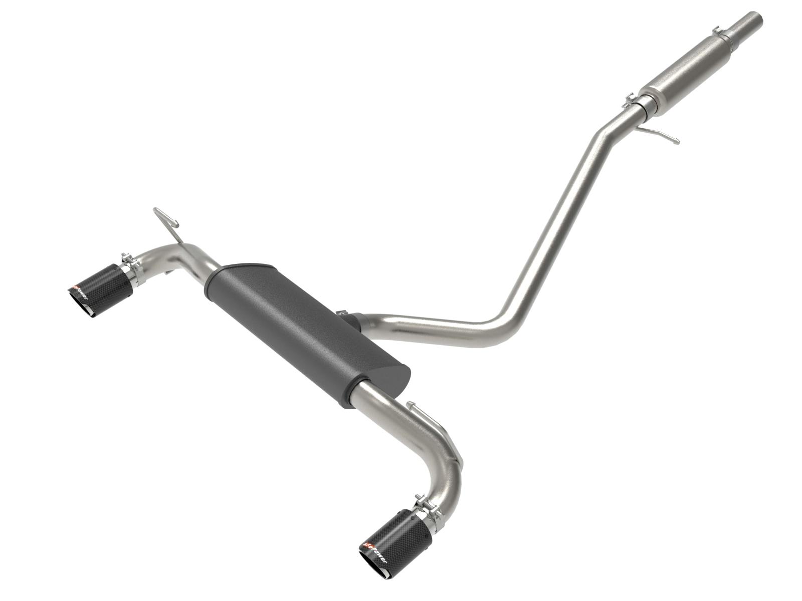 AFE 49-33142-C Vulcan Series 2-1/2 IN 304 Stainless Steel Cat-Back Exhaust System Carbon