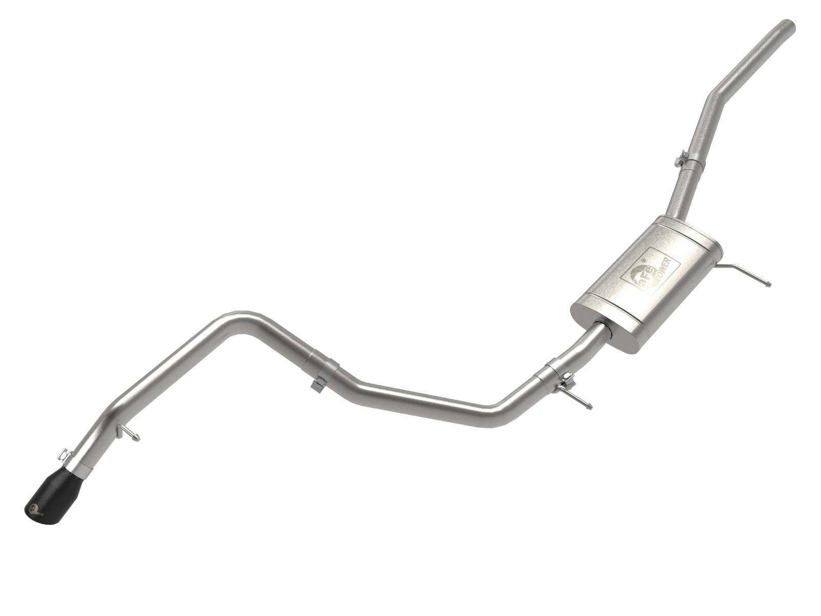 AFE 49-33145-B Vulcan Series 2-1/2 IN 304 Stainless Steel Cat-Back Exhaust System w/ Black Ti