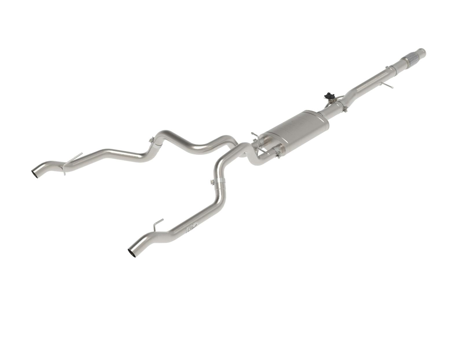 AFE 49-34140 Gemini XV 3 IN 304 Stainless Steel Cat-Back Hi-Tuck Exhaust System w/ Cut-Out