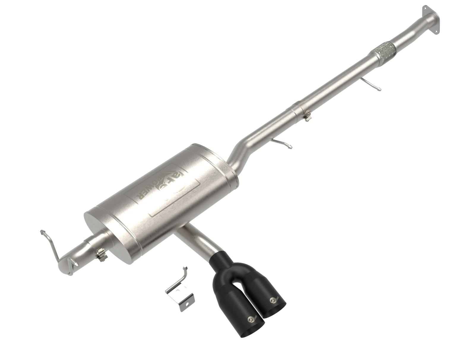 AFE 49-34142-B Rebel Series 3 IN 304 Stainless Steel Cat-Back Exhaust System w/Black Tip