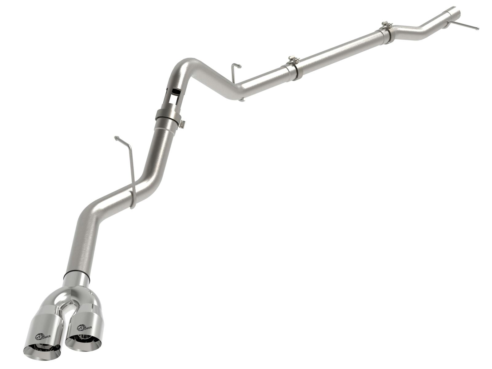 AFE 49-34145-P Rebel XD Series 3 IN 304 Stainless Steel DPF-Back Exhaust w/Dual Polished Tips