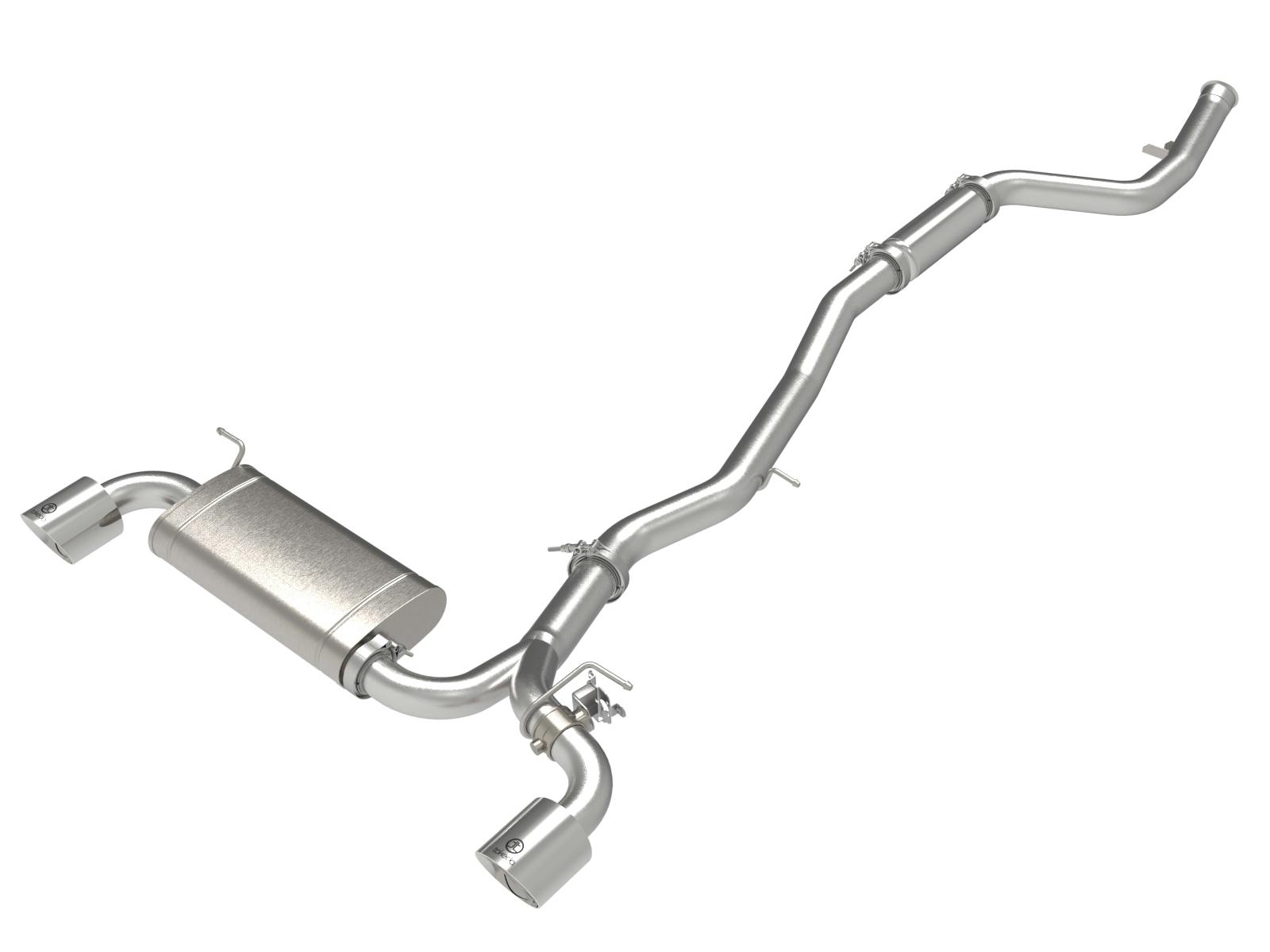 AFE 49-36050-P Takeda 3 IN to 2-1/2 IN 304 Stainless Steel Cat-Back Exhaust System w/Polish T