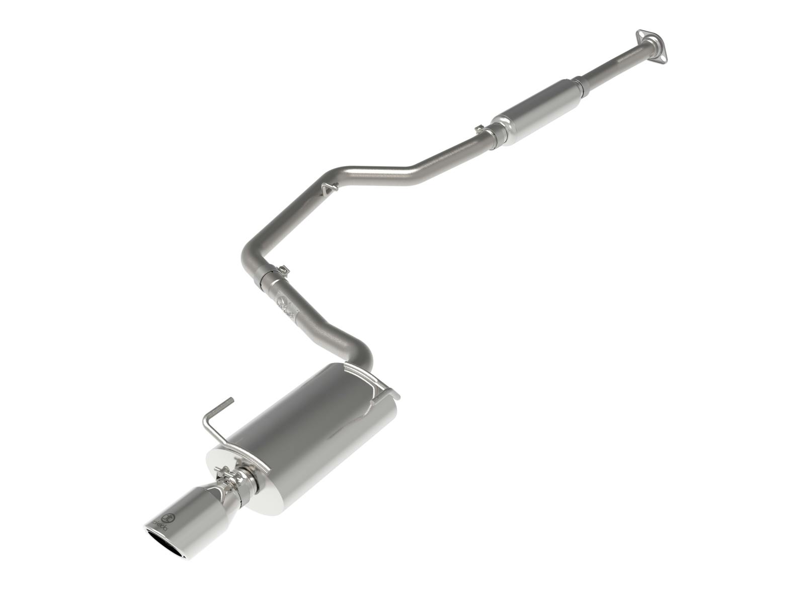 AFE 49-36052-P Takeda 2-1/4 IN 304 Stainless Steel Cat-Back Exhaust System w/Polished Tip