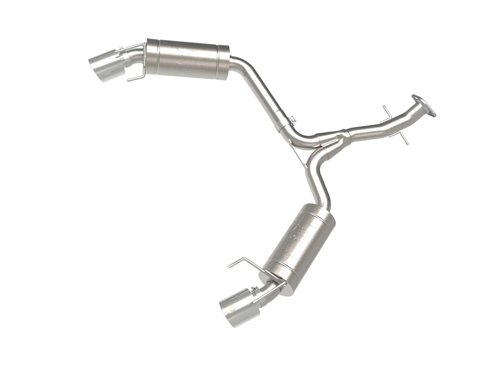 AFE 49-36055-P Takeda 2-1/2 IN 304 Stainless Steel Axle-Back Exhaust System w/ Polished Tip