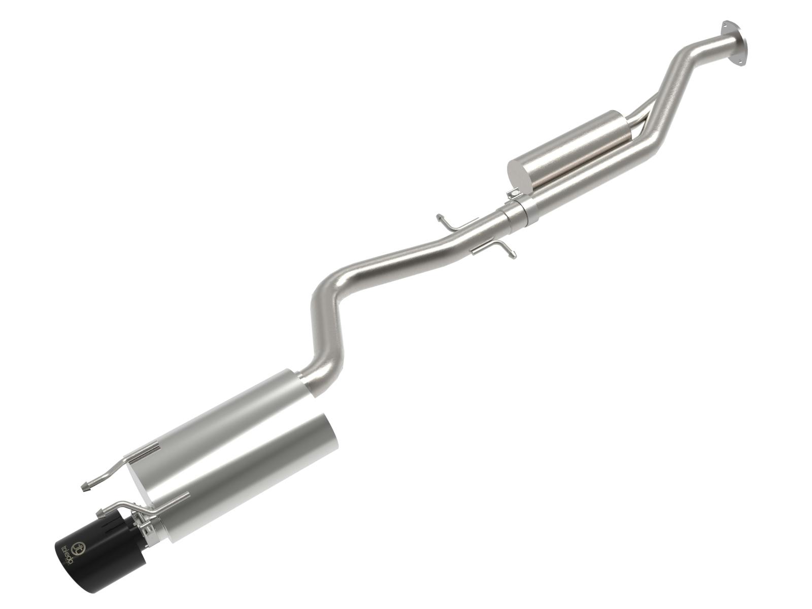 AFE 49-36058-B Takeda 2-1/2 IN 304 Stainless Steel Cat-Back Exhaust System w/ Black Tip