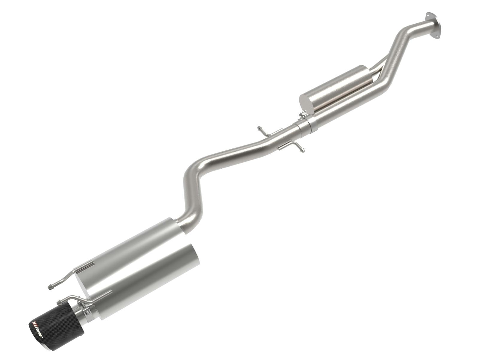 AFE 49-36058-C Takeda 2-1/2 IN 304 Stainless Steel Cat-Back Exhaust System Carbon Fiber