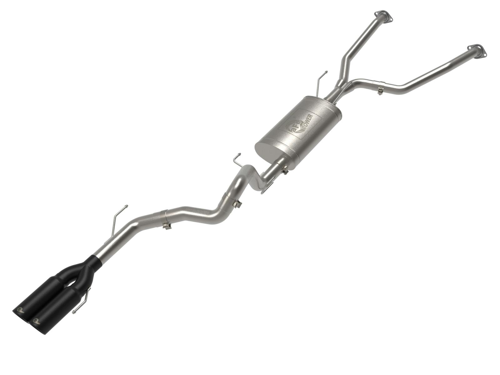 AFE 49-36068-B Vulcan Series 2-1/2 IN to 3 IN Stainless Steel Cat-Back Exhaust w/Black Tip
