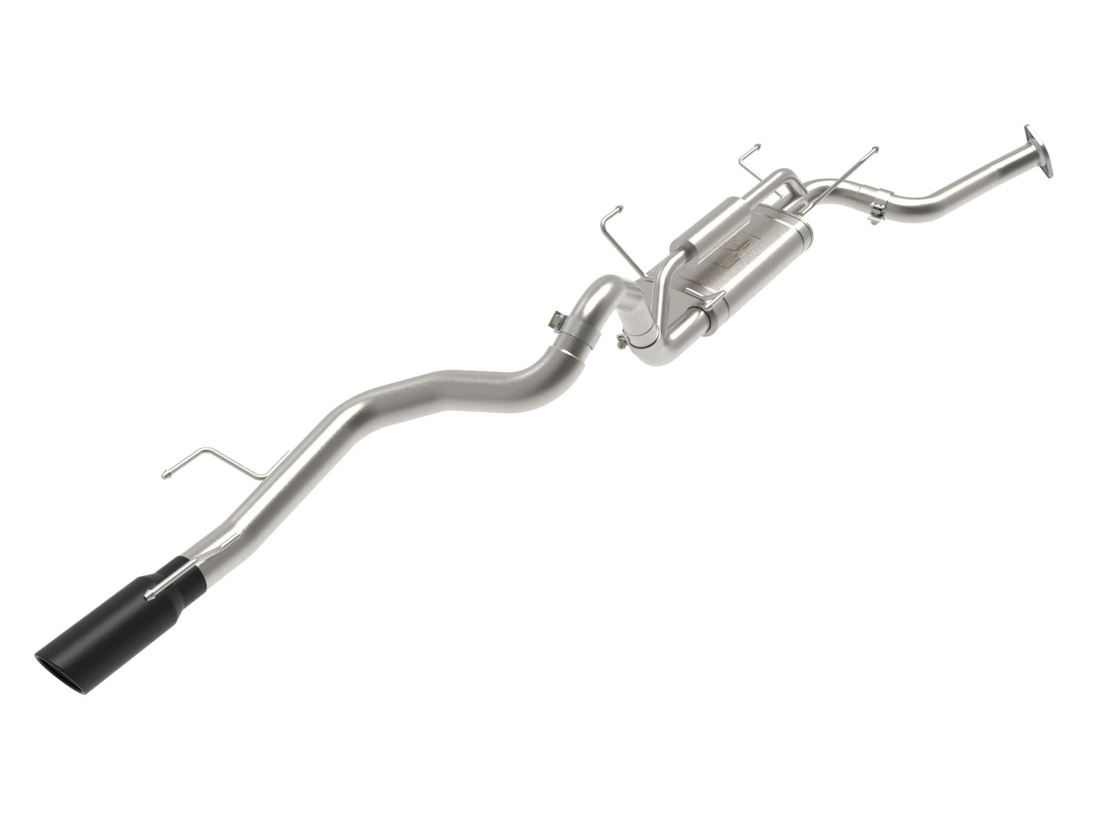 AFE 49-36076-B Vulcan Series 2-1/2 IN Stainless Steel Cat-Back Exhaust w/Black Tip