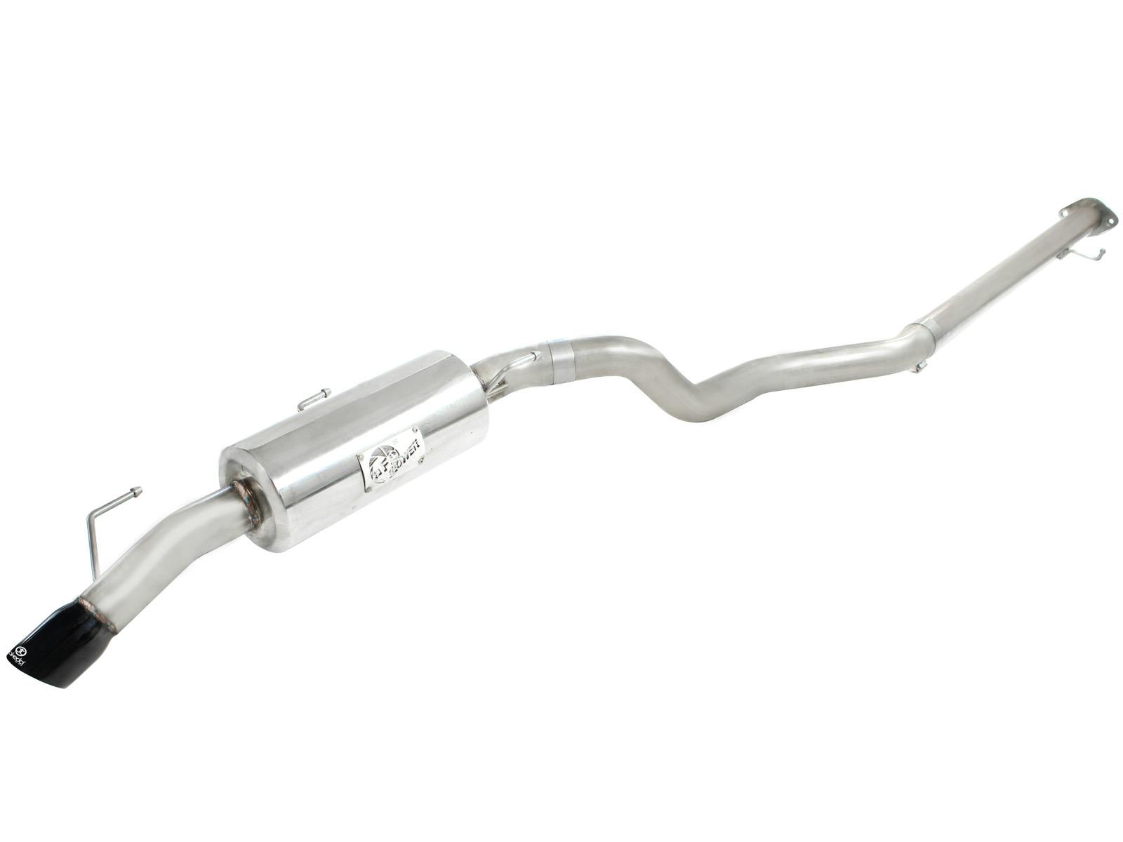 AFE 49-36109-B Takeda 2-1/2 IN 304 Stainless Steel Cat-Back Exhaust System w/Black Tip