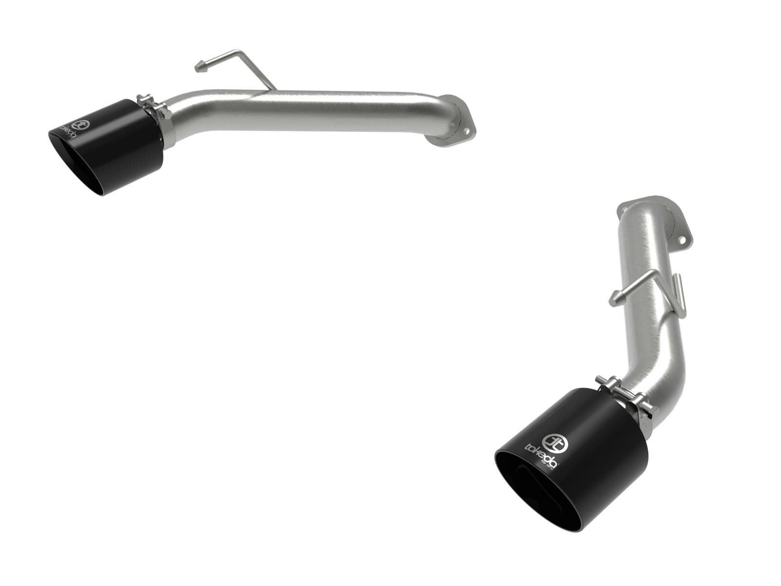 AFE 49-36137-B Takeda 2-1/2 IN 304 Stainless Steel Axle-Back Exhaust System w/ Black Tips
