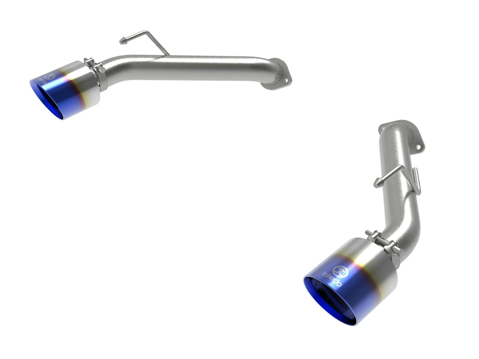 AFE 49-36137-L Takeda 2-1/2 IN 304 Stainless Steel Axle-Back Exhaust System w/ Blue Flame Tip