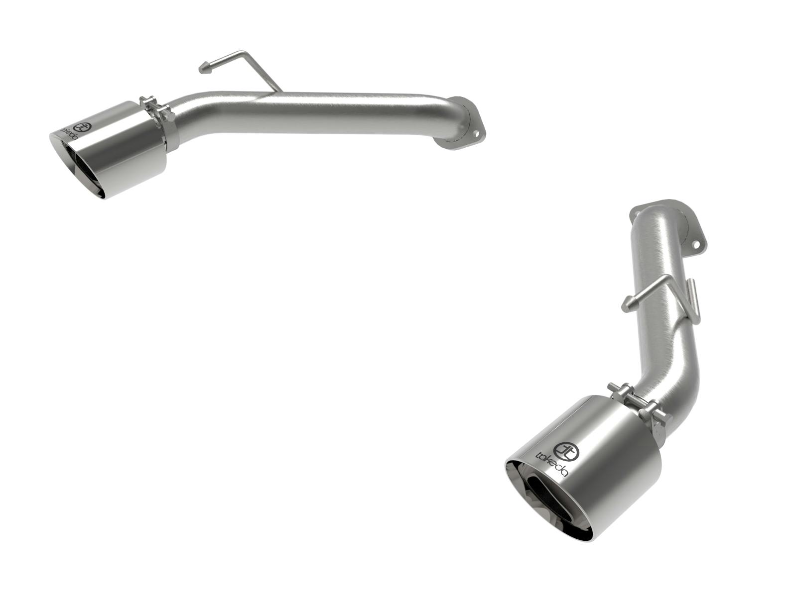 AFE 49-36137-P Takeda 2-1/2 IN 304 Stainless Steel Axle-Back Exhaust System w/ Polished Tips