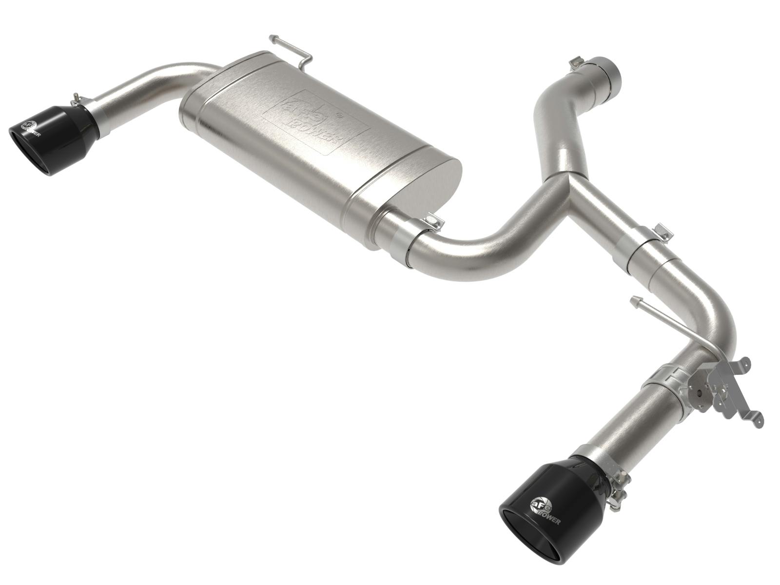 AFE 49-36349-B MACH Force-Xp 3 to 2-1/2 IN Stainless Steel Axle-Back Exhaust w/Black Tip