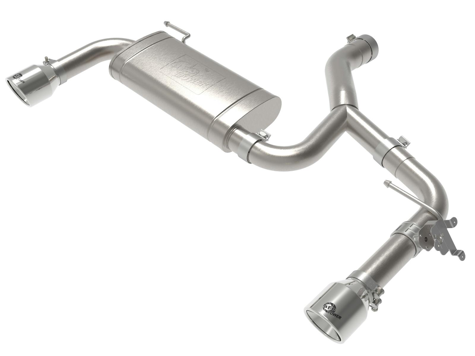 AFE 49-36349-P MACH Force-Xp 3 to 2-1/2 IN Stainless Steel Axle-Back Exhaust w/Polished Tip