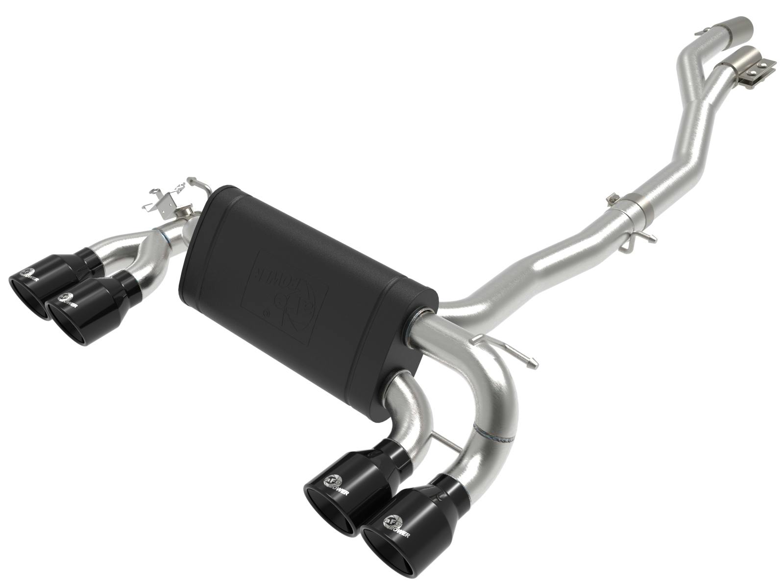 AFE 49-36350-B MACH Force-Xp 3 to 2-1/2 IN Stainless Steel Cat-Back Exhaust System w/Black Ti