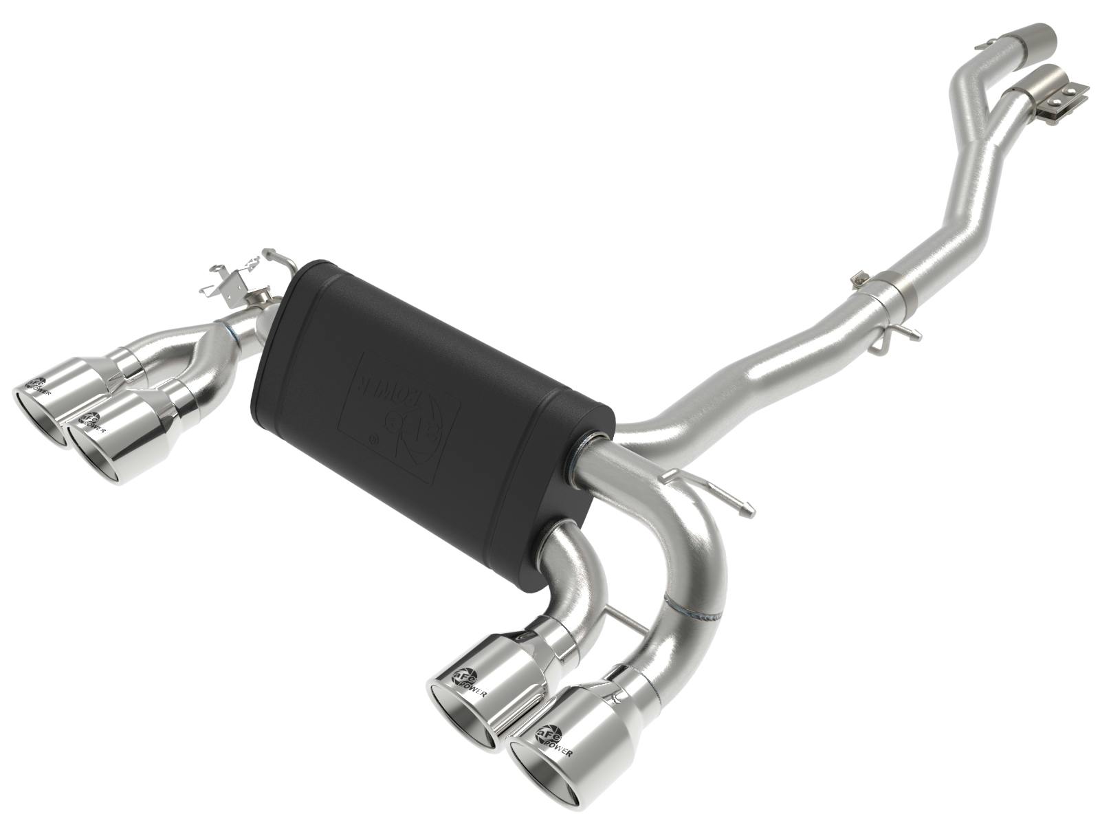 AFE 49-36350-P MACH Force-Xp 3 to 2-1/2 IN 304 Stainless Steel Cat-Back Exhaust w/Polished Ti