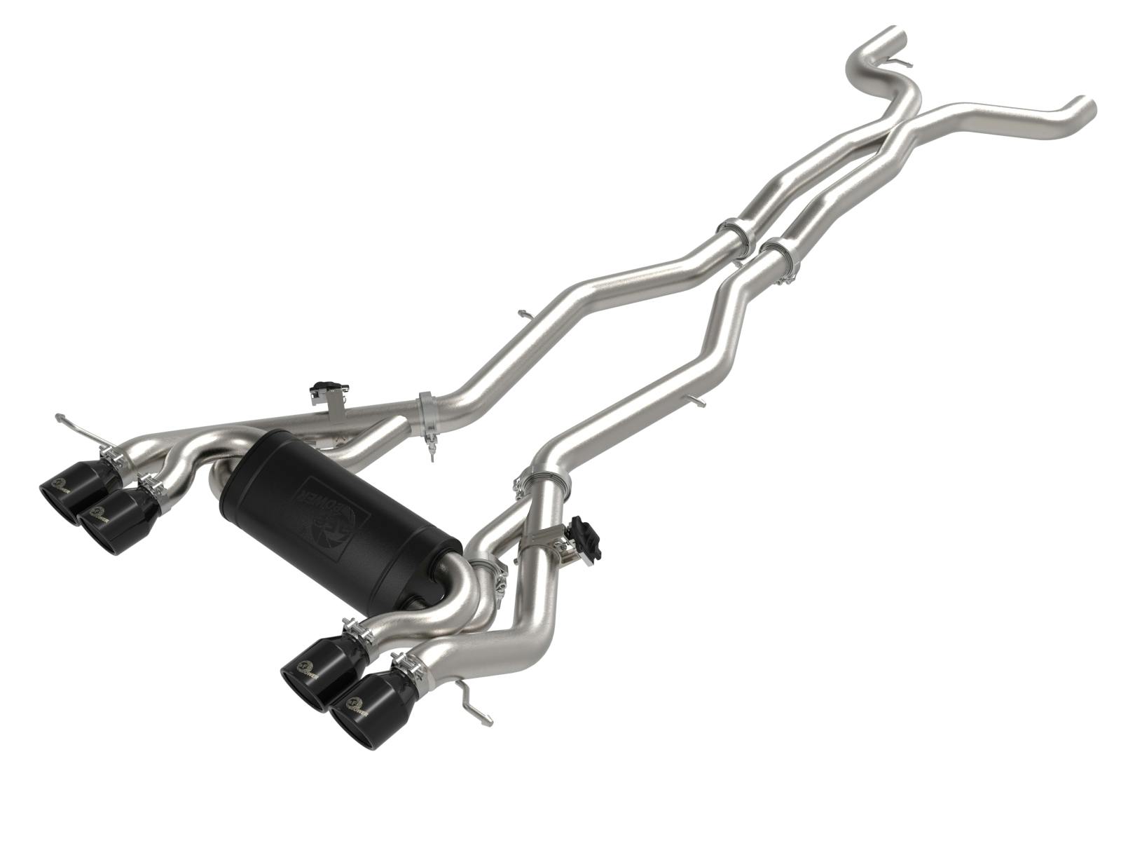 AFE 49-36351-B MACH Force-Xp 3 IN to 2-1/2 IN Stainless Steel Cat-Back Exhaust System Black
