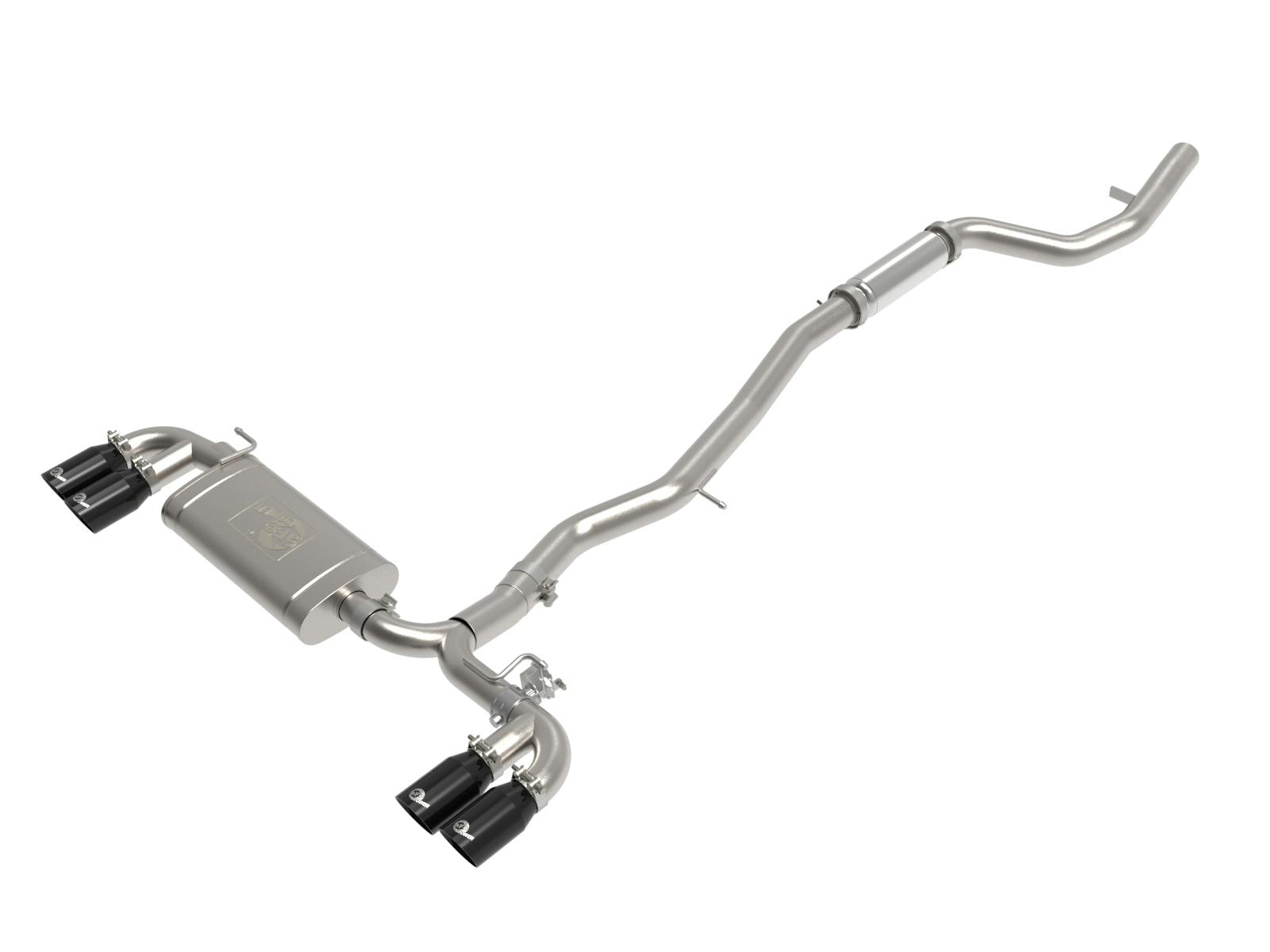 AFE 49-36352-B MACH Force-XP 3 IN to 2-1/2 IN 304 Stainless Steel Cat-Back Exhaust Black