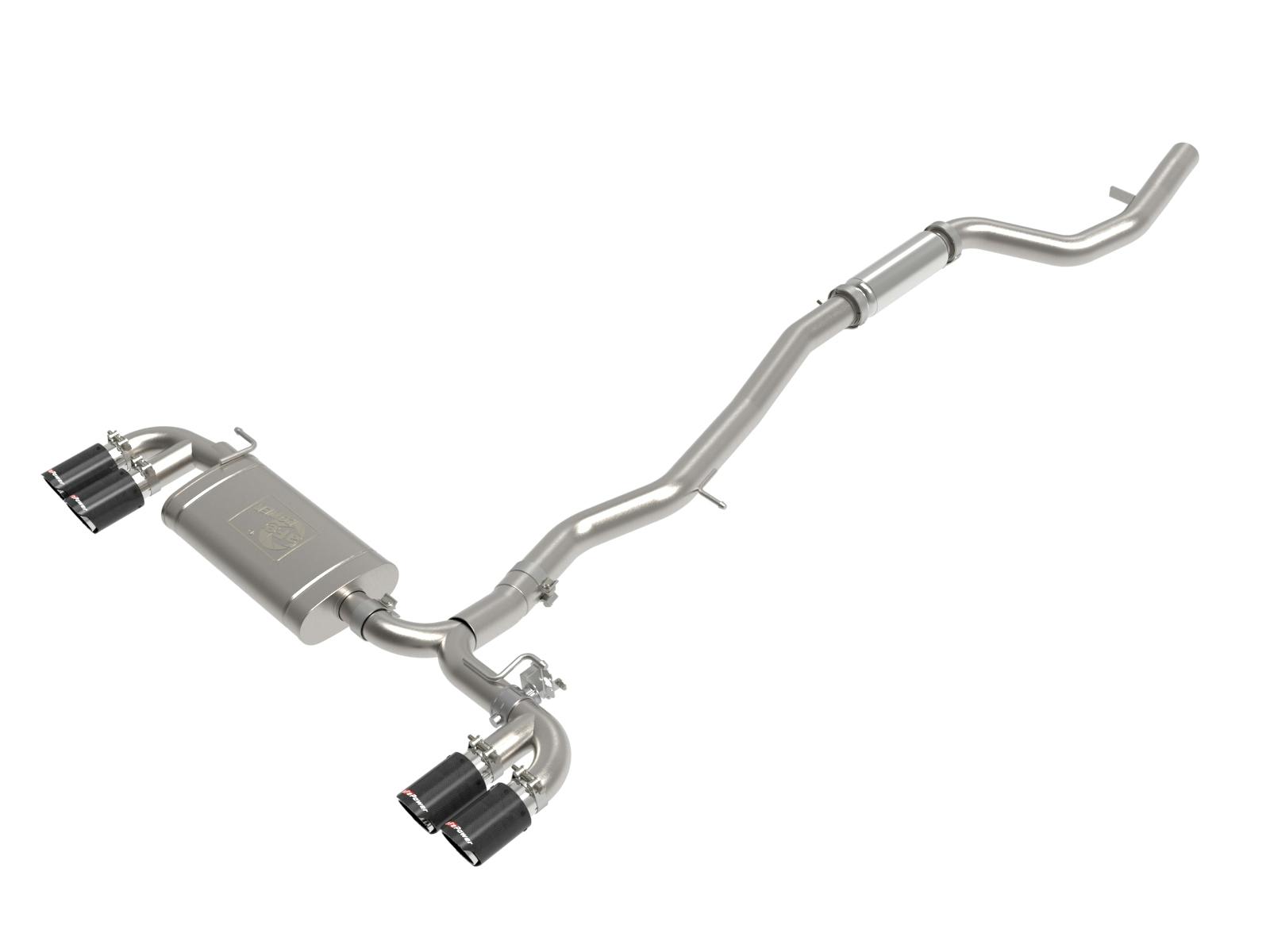 AFE 49-36352-C MACH Force-XP 3 IN to 2-1/2 IN 304 Stainless Steel Cat-Back Exhaust Carbon