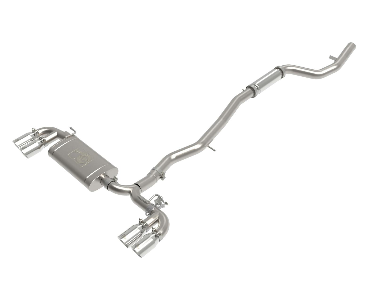 AFE 49-36352-P MACH Force-XP 3 IN to 2-1/2 IN 304 Stainless Steel Cat-Back Exhaust Polished