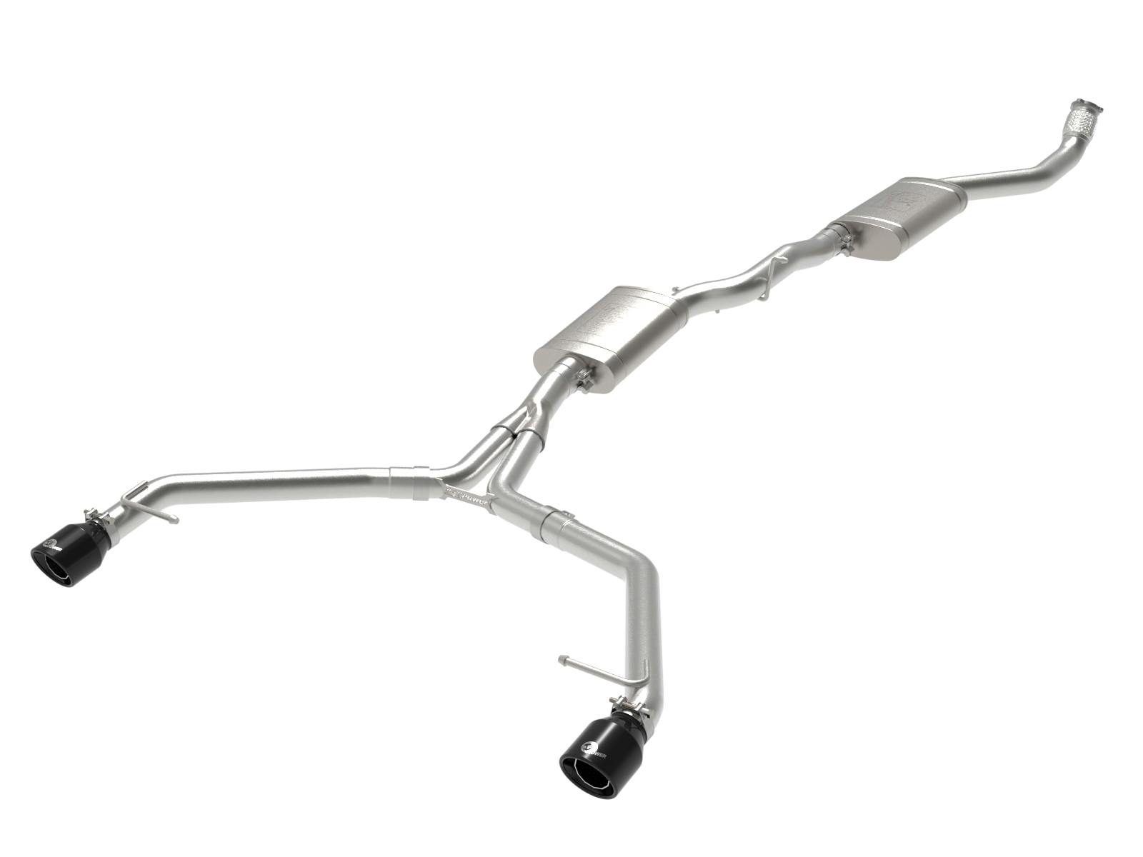 AFE 49-36438-B MACH Force-Xp 3 to 2-1/2 IN Stainless Steel Cat-Back Exhaust w/Black Tip