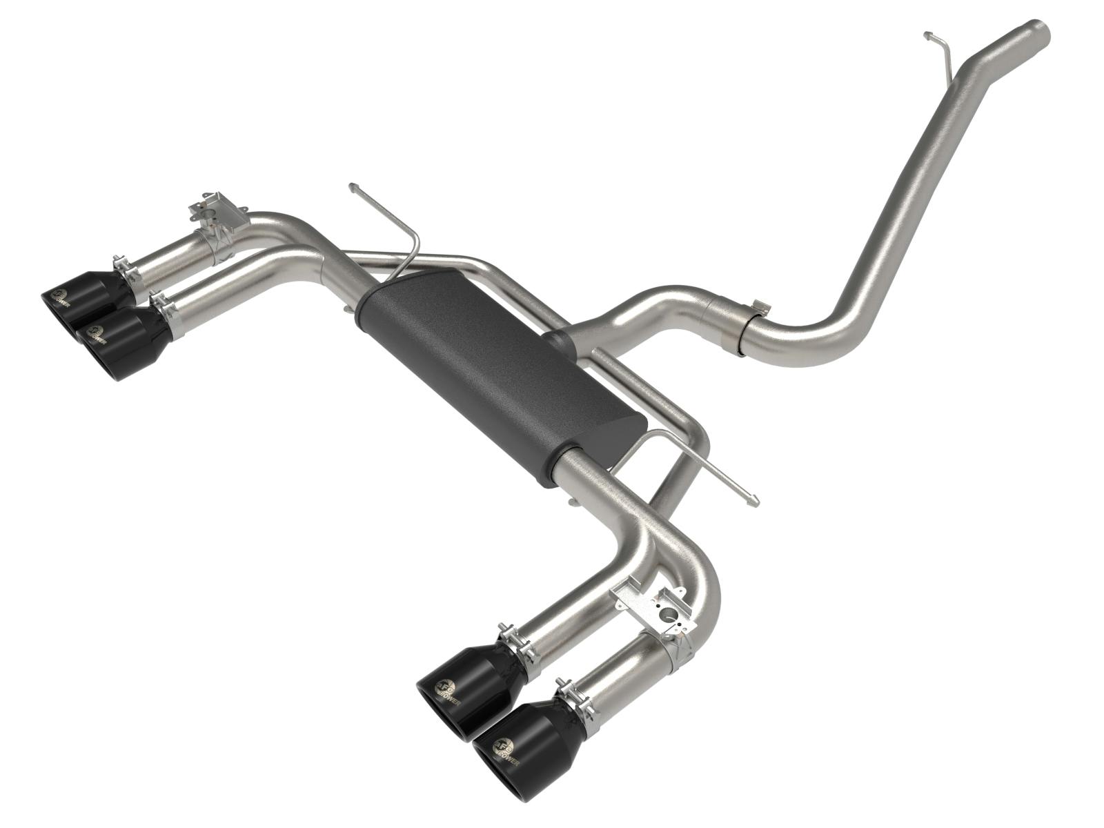 AFE 49-36442-B MACH Force-Xp 3 IN to 2-1/2 IN Stainless Steel Cat-Back Exhaust System Black