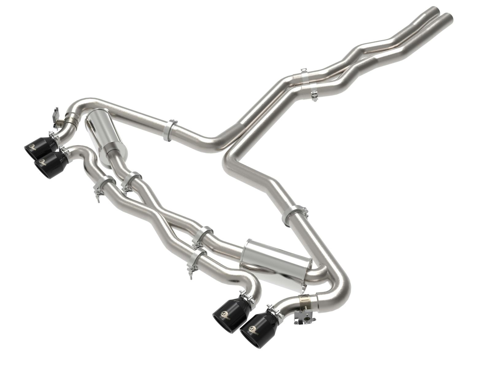 AFE 49-36448-B MACH Force-Xp 3 IN to 2-1/2 IN Stainless Steel Cat-Back Exhaust System Black