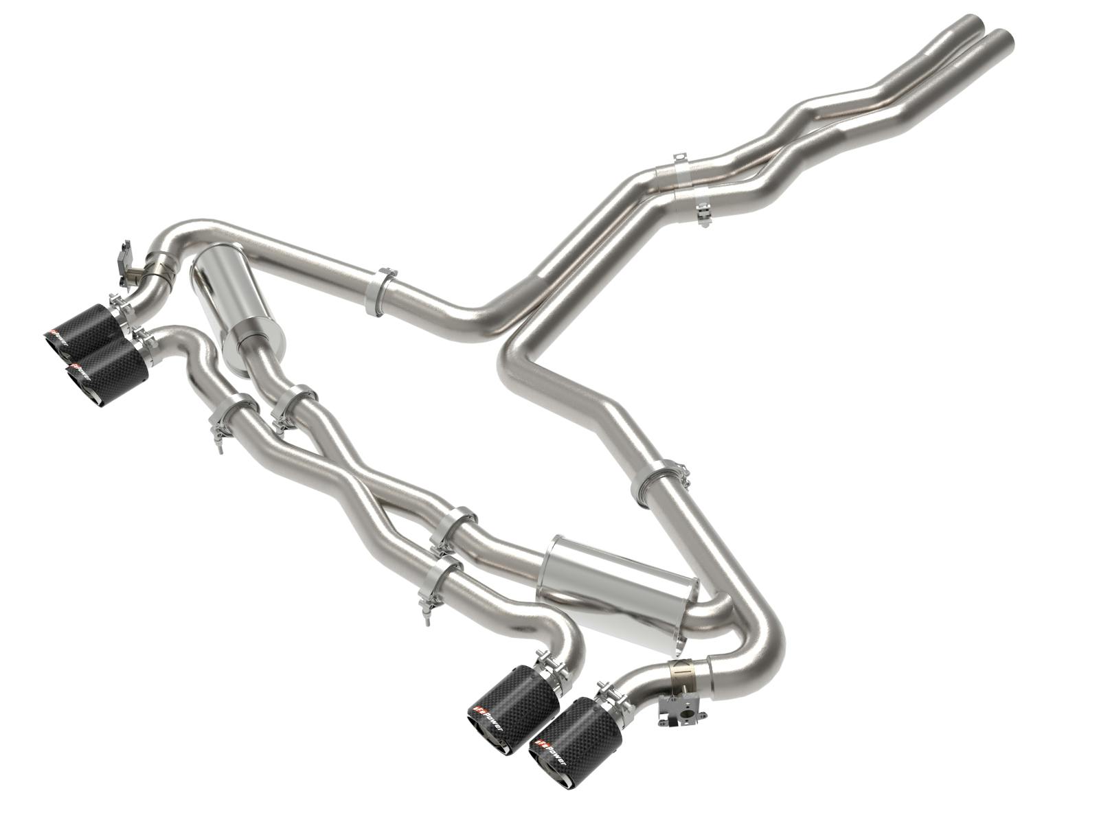 AFE 49-36448-C MACH Force-Xp 3 IN to 2-1/2 IN Stainless Steel Cat-Back Exhaust System Carbon