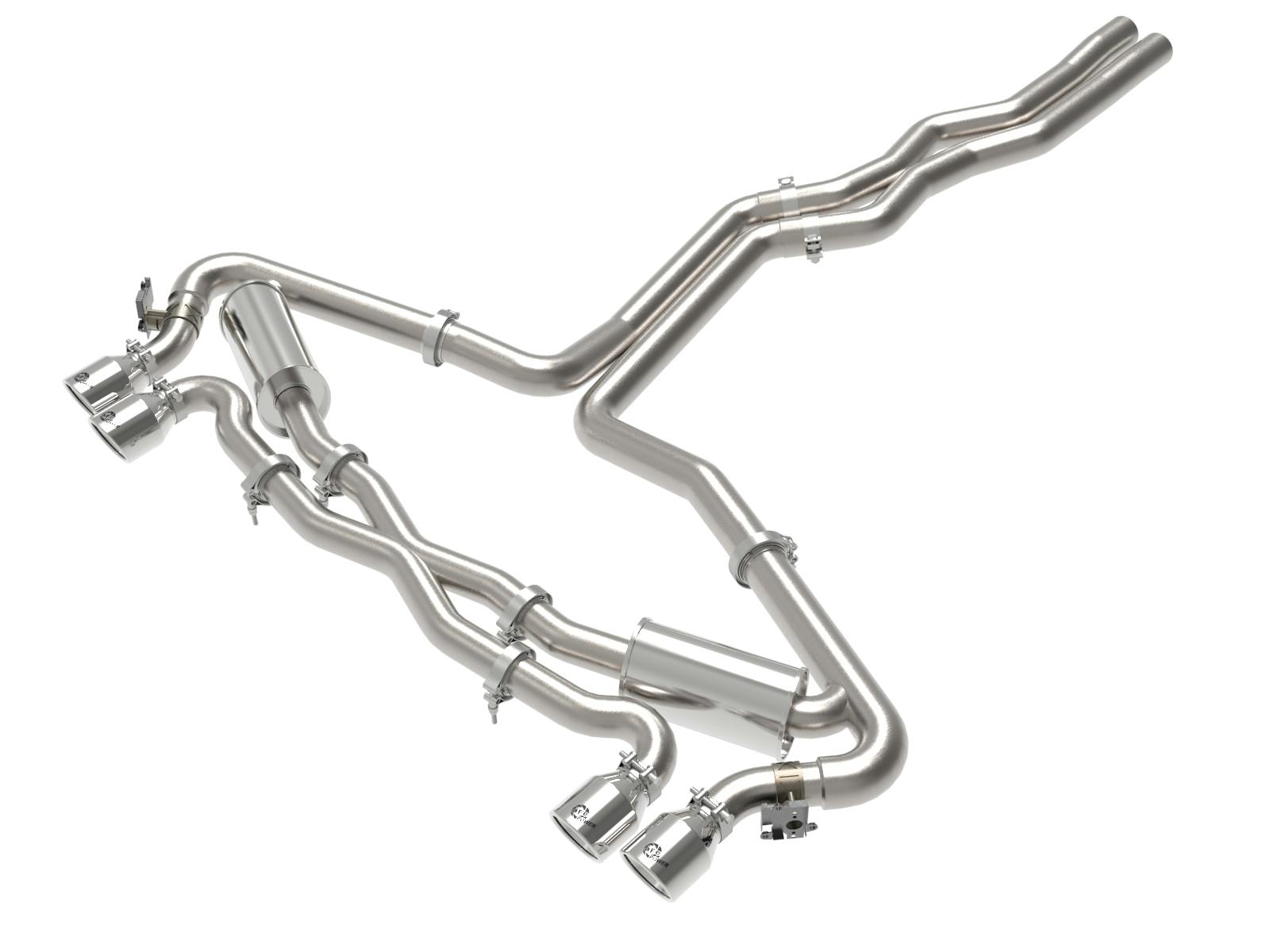AFE 49-36448-P MACH Force-Xp 3 IN to 2-1/2 IN Stainless Steel Cat-Back Exhaust System Polishe