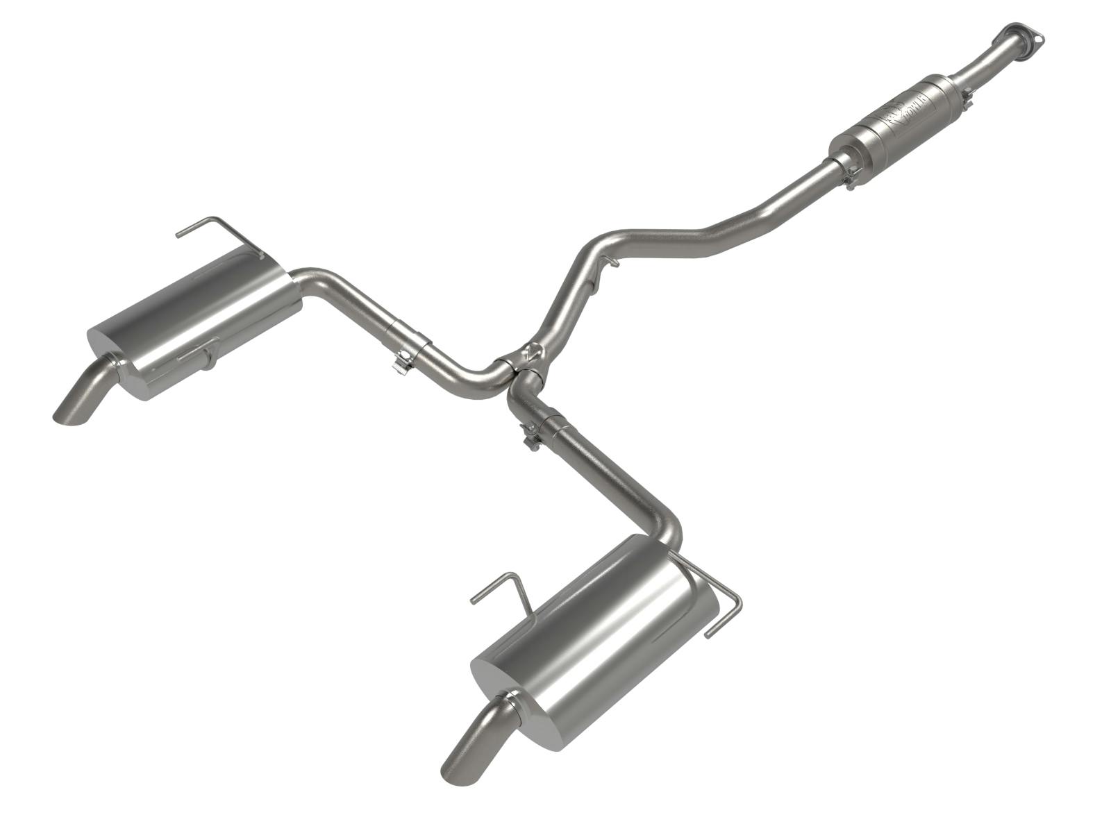 AFE 49-36805 Takeda 2-1/2 IN to 2-1/4 IN 304 Stainless Steel Cat-Back Exhaust System