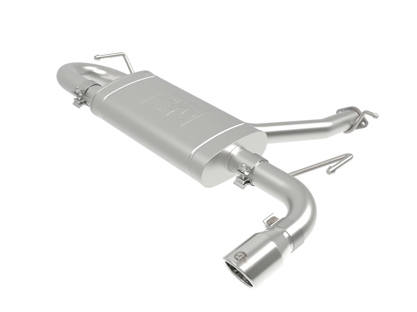 AFE 49-37017-P Takeda 2-1/2 IN 304 Stainless Steel Axle-Back Exhaust System w/ Polished Tips