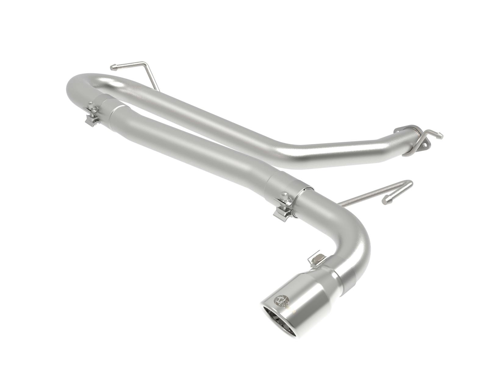AFE 49-37017NM-P Takeda 2-1/2 IN 304 Stainless Steel Axle-Back Exhaust w/o Muffler Polished Tip