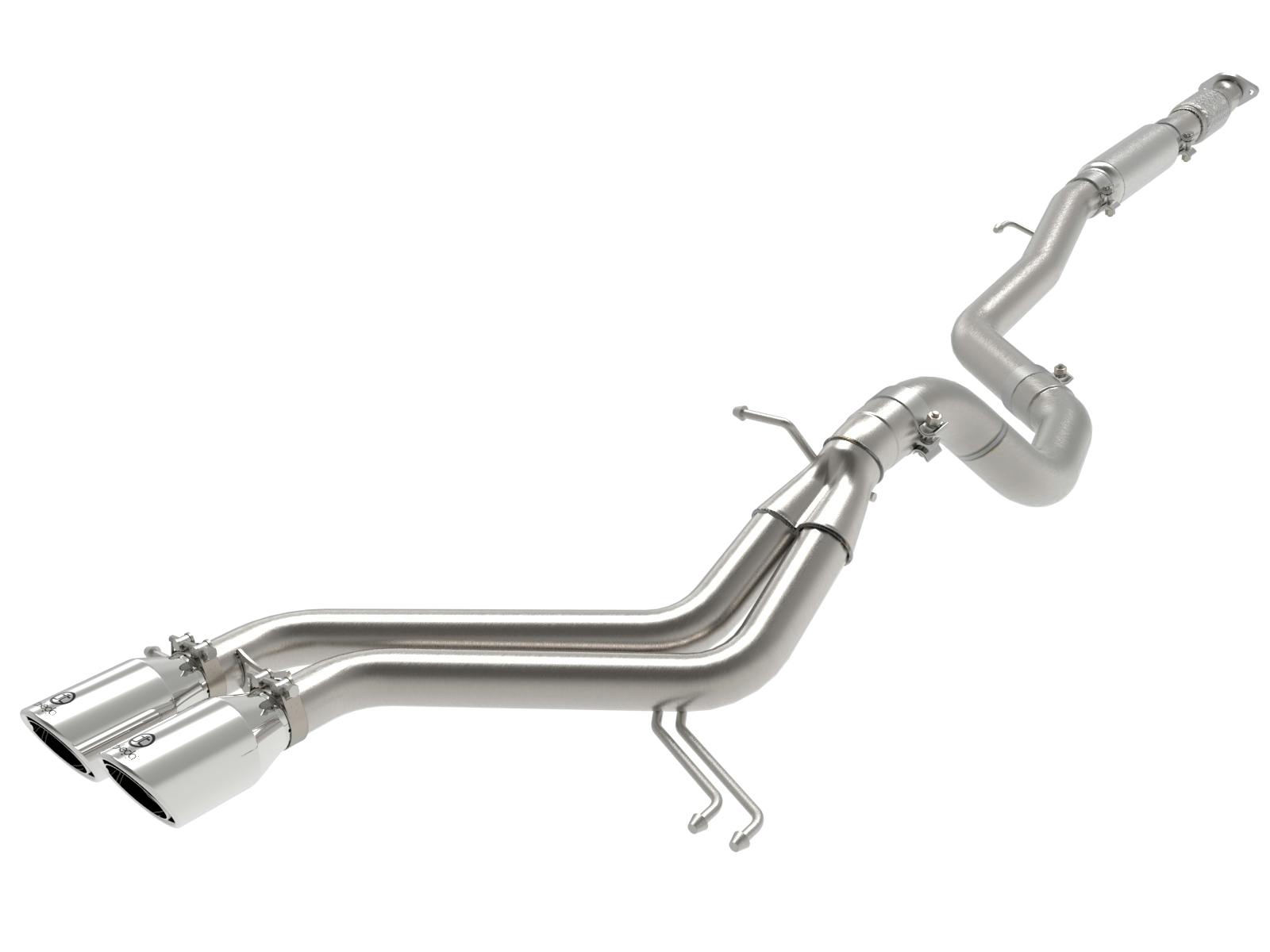 AFE 49-37018-P Takeda 2-1/2 IN to 3 IN 304 Stainless Steel Cat-Back Exhaust w/ Polished Tips