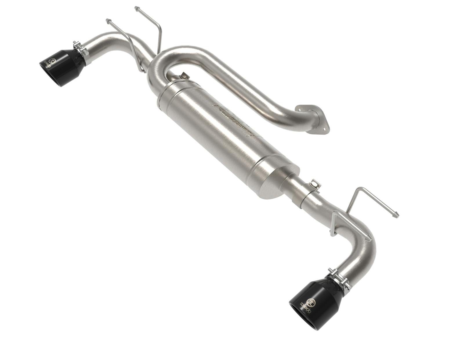 AFE 49-37023-B Takeda 3 IN to 2-1/2 IN 304 Stainless Steel Axle-Back Exhaust w/ Black Tip