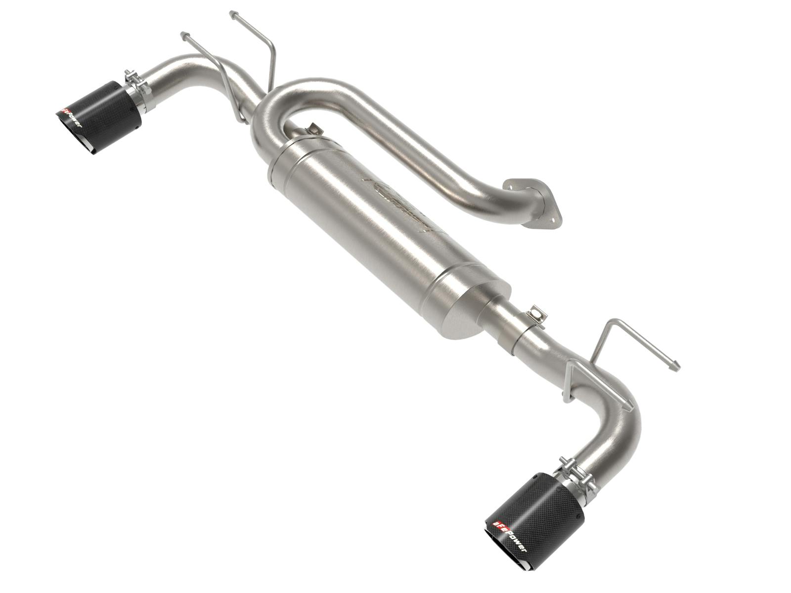 AFE 49-37023-C Takeda 3 IN to 2-1/2 IN 304 Stainless Steel Axle-Back Exhaust Carbon Fiber Tip