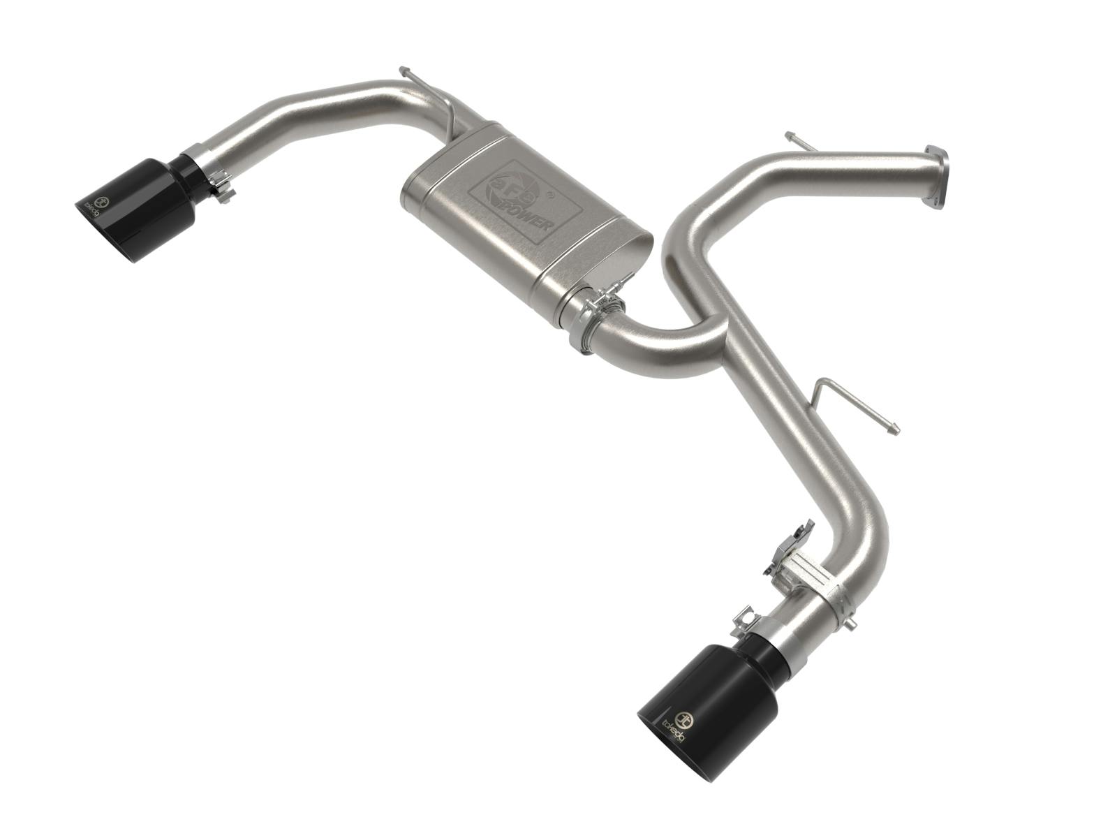AFE 49-37027-B Takeda 3 IN 304 Stainless Steel Axle-Back Exhaust w/ Black Tips