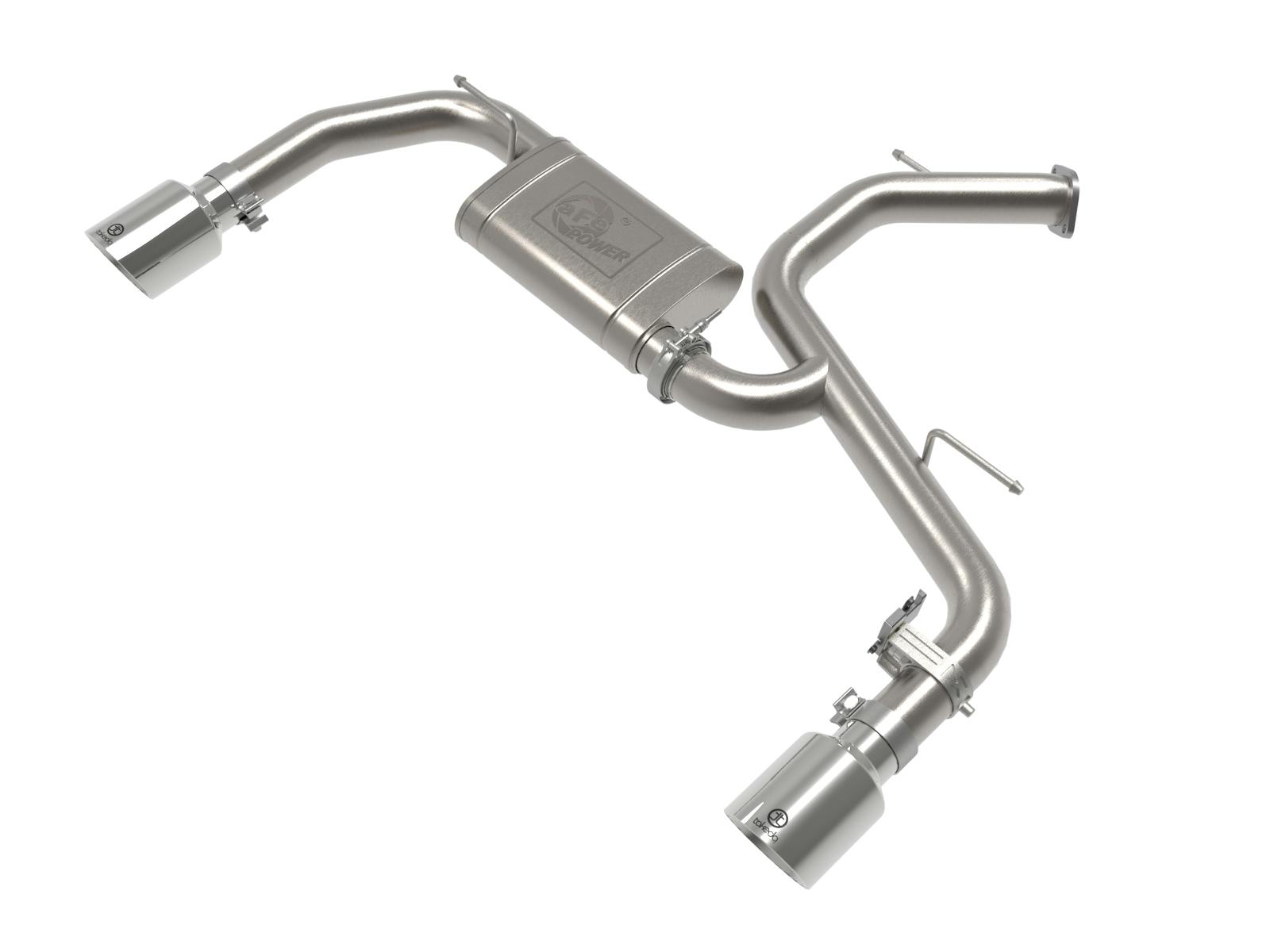 AFE 49-37027-P Takeda 3 IN 304 Stainless Steel Axle-Back Exhaust w/ Polished Tips