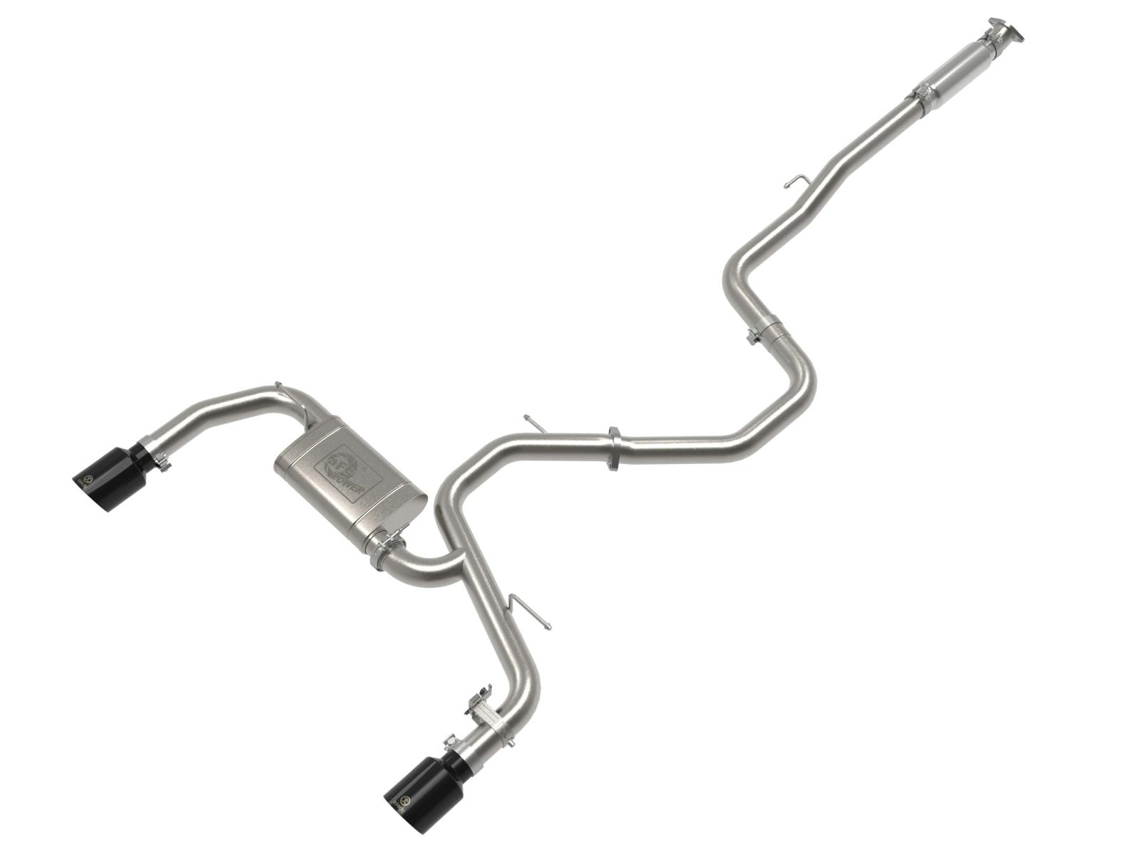 AFE 49-37028-B Takeda 3 IN 304 Stainless Steel Cat-Back Exhaust w/ Black Tips