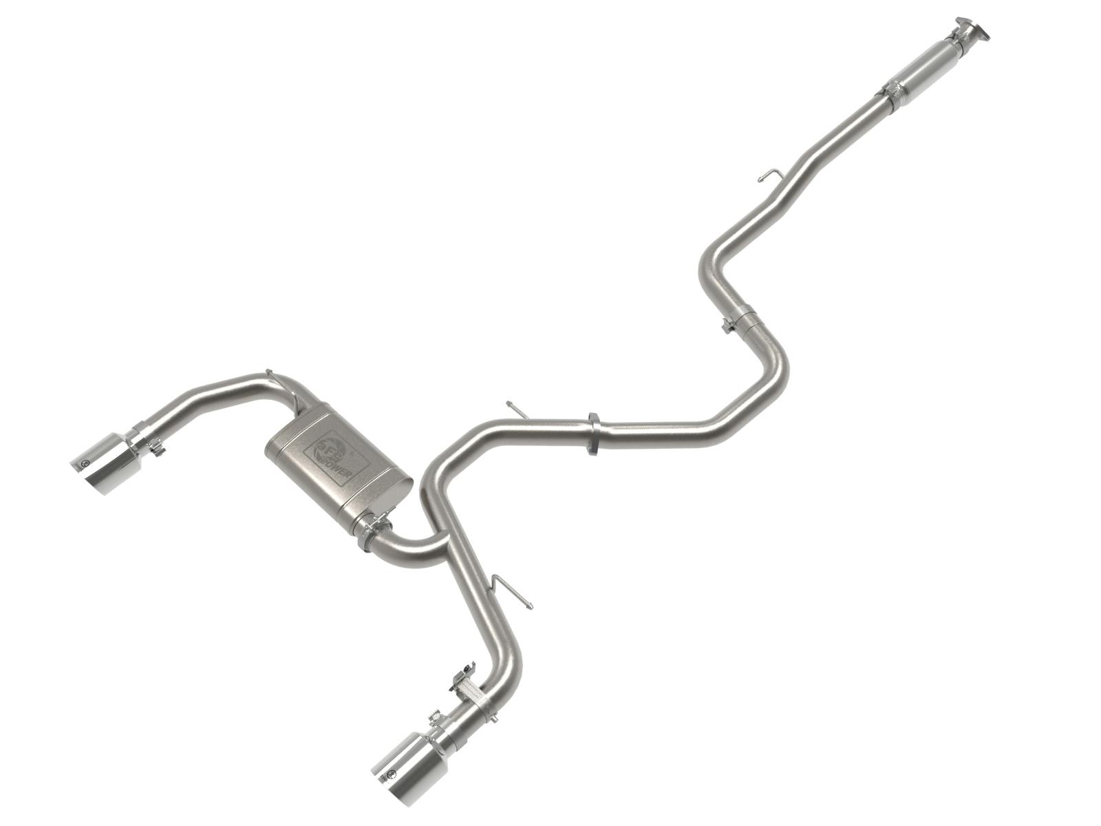 AFE 49-37028-P Takeda 3 IN 304 Stainless Steel Cat-Back Exhaust w/ Polished Tips